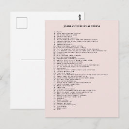 Egenvårdsmotivation rosa vykort