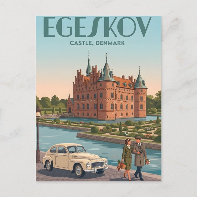 Egeskov slott Danmark Sagorenaissance Postkort Vykort (Framsida)
