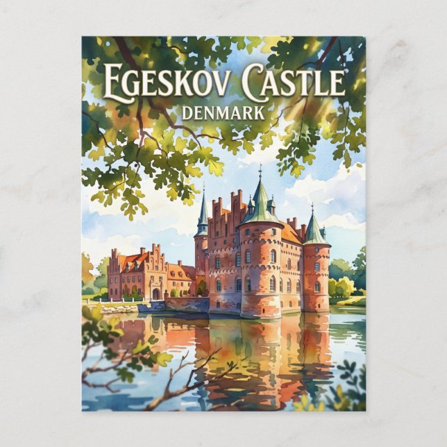 Egeskov slott Danmark Vykort (Framsida)