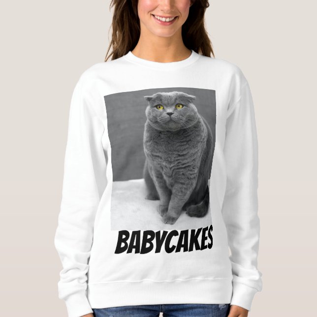 EGET DESIGN T-SHIRT T-SHIRT SVETTARS MED KATTBILD (Framsida)