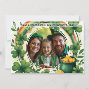 Eget foto, St Patricks Day, Shamrock ‘n’ Roll Julkort
