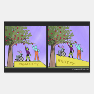 Eget kapital mot jämlikhet rektangulärt klistermärke