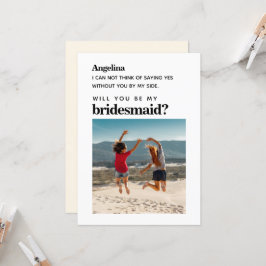 Eget kort för Frieri av en enkel Elegant i Bridesm