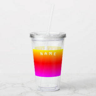 Eget namn Akryltumlare med vacker Färg Take Away Mugg