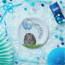 Eget namn Birthday Guinea Gris Blue Balloations