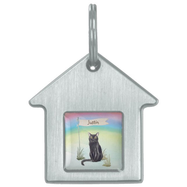 Eget namn Bombay Cat Pet ID-bricka Husdjur (Framsidan)