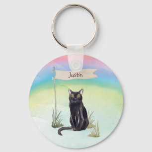 Eget namn Bombay Cat Pet Nyckelring