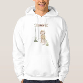 Eget namn Champagne Cockapoo Pet Hund Hoodie