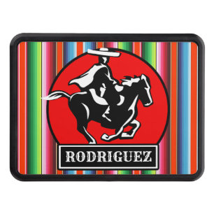 Eget NAMN Charro Horse Spanska mexikanska serbande Dragkroksskydd