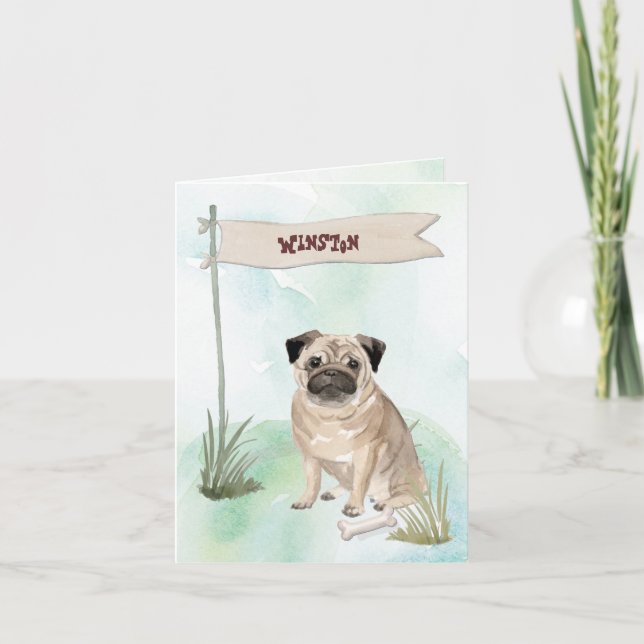 Eget namn Chocolate Lab Pet-Hund Anteckningskort (Framsida)