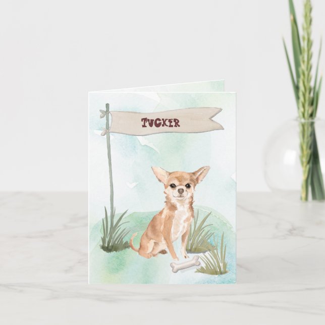 Eget namn Chocolate Lab Pet-Hund Anteckningskort (Framsida)