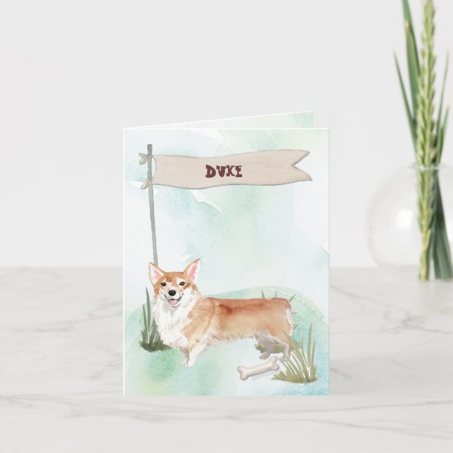 Eget namn Chocolate Lab Pet-Hund Anteckningskort (Framsida)