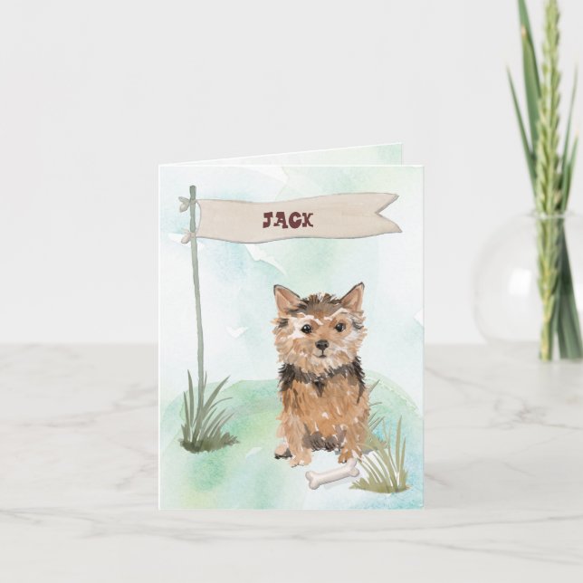Eget namn Chocolate Lab Pet-Hund Anteckningskort (Framsida)