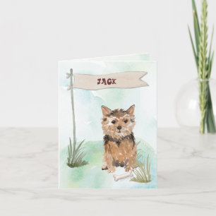 Eget namn Chocolate Lab Pet-Hund Anteckningskort