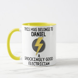 eget namn Electrician gift Funny Electrician pun Mugg