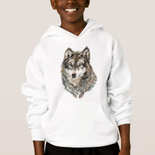 Eget namn eller Varg av text, vattenfärg Animal Tee