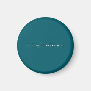 Eget namn enfärgad mörk teal färg personlig specia magnet