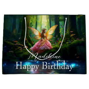 Eget namn Fairy Woodland Grattis på födelsedagen