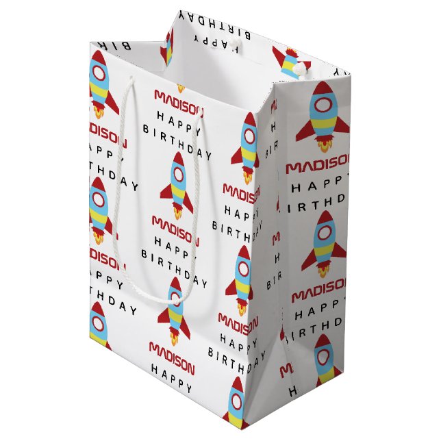 Eget namn - födelsedag för raketavstånd (Framsidan Vinklad)