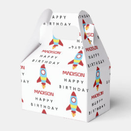 Eget namn - födelsedag för raketavstånd presentaskar