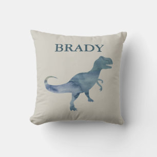 Eget namn för Blue Dinosaur Trex Dekorativ kudde