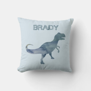 Eget namn för Blue Dinosaur Trex Dekorativ kudde