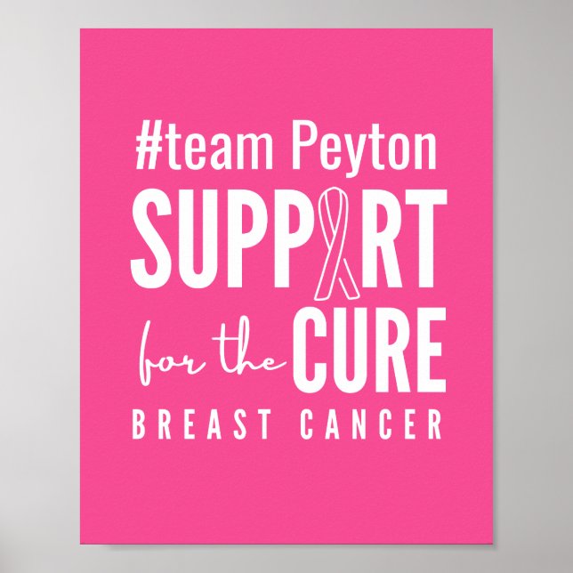 eget namn för bröstcancer Poster Skriv ut (Framsidan)