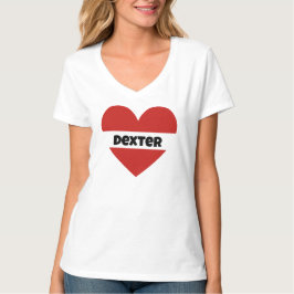 Eget namn för Cute Red Heart Honung T Shirt