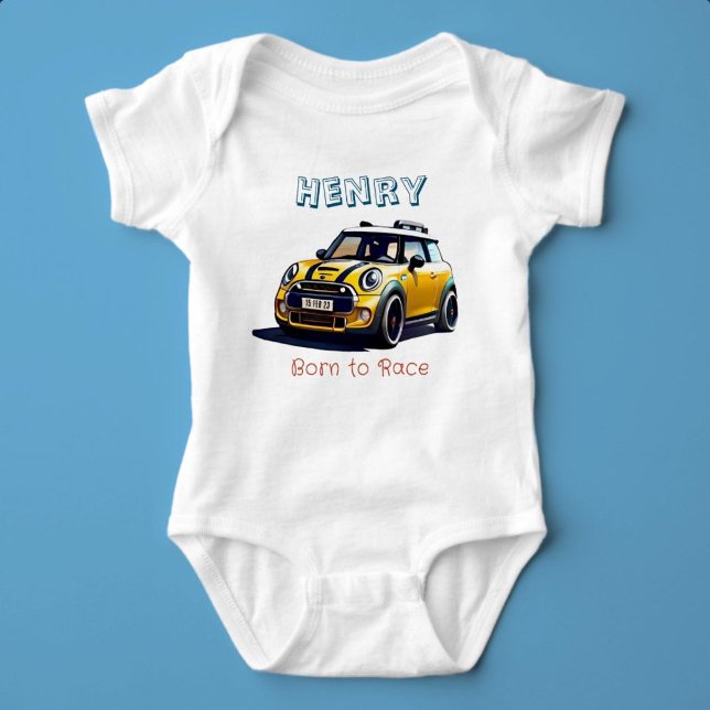 Eget namn för född till Tävling T Shirt (Born to Race)