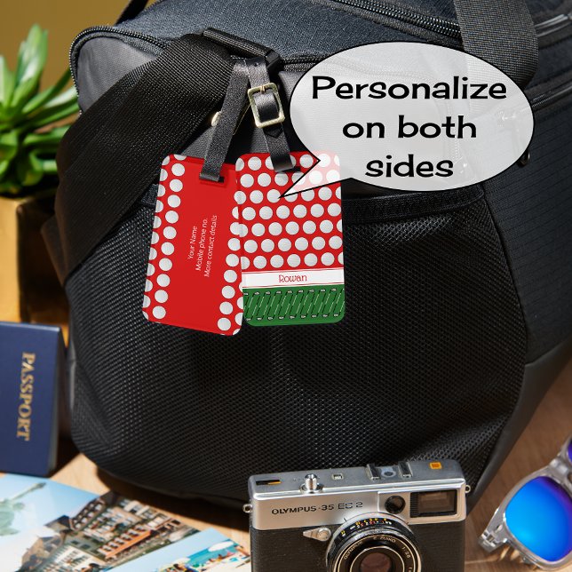 eget namn för golf themed mönster bagagebricka (Skapare uppladdad)