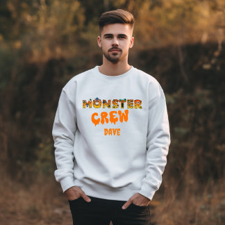 Eget namn för monster Crew Halloween Lång Ärmad Tröja
