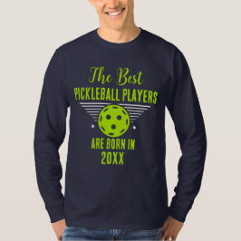 Eget namn för Pickleball-nummer Födelsedatum T Shirt