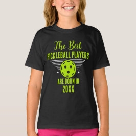 Eget namn för Pickleball-nummer Födelsedatum T Shirt