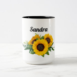 Eget namn för Sunny Solros Två-Tonad Mugg