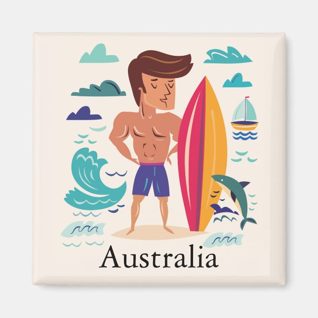 Eget namn för Surfing Australia Magnet (Framsidan)