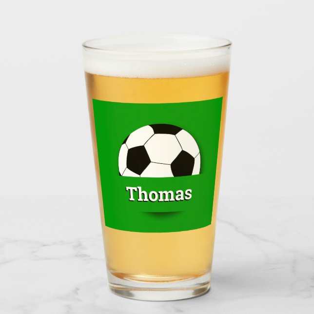 Eget namn Fotboll, fotboll fläkt party/sport Glaskopp (Framsida fylld)
