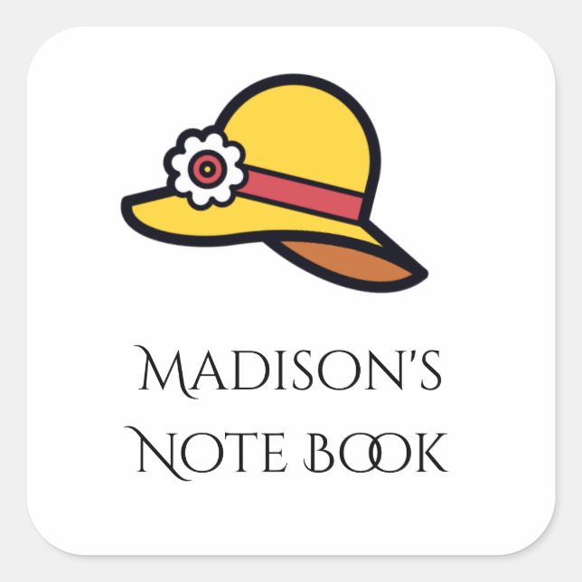 Eget namn - gult - etikett (Framsida)