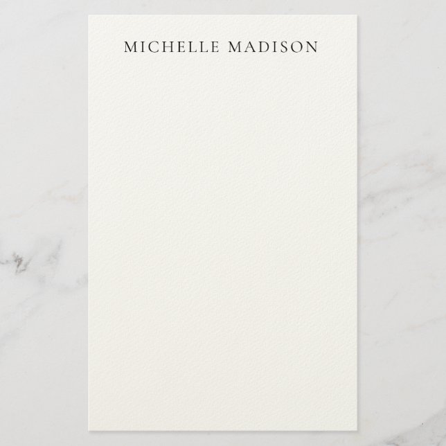 Eget namn läge trendig minimalistisk professionell brevpapper (Framsida)