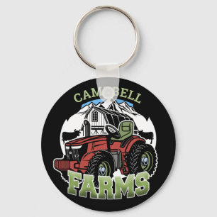 Eget namn Land Farms Barn Trader Farmer Farmer Nyckelring