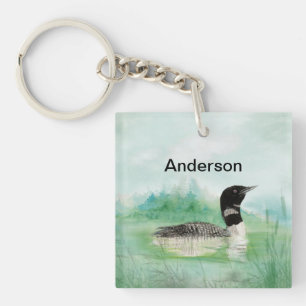 Eget namn - målarfärg Lås Bird Sjö Art