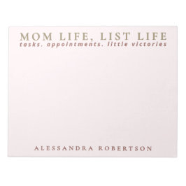 Eget namn Mamma lista listat listig Rosa - minimal Anteckningsblock