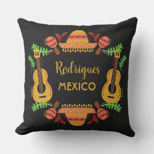 Eget namn MEXICO Illustration dekorativ kudde