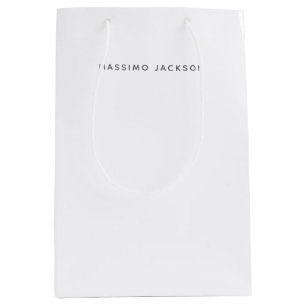 Eget namn minimalistisk modern enkel svart vit