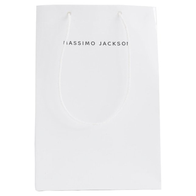 Eget namn minimalistisk modern enkel svart vit (Framsidan)