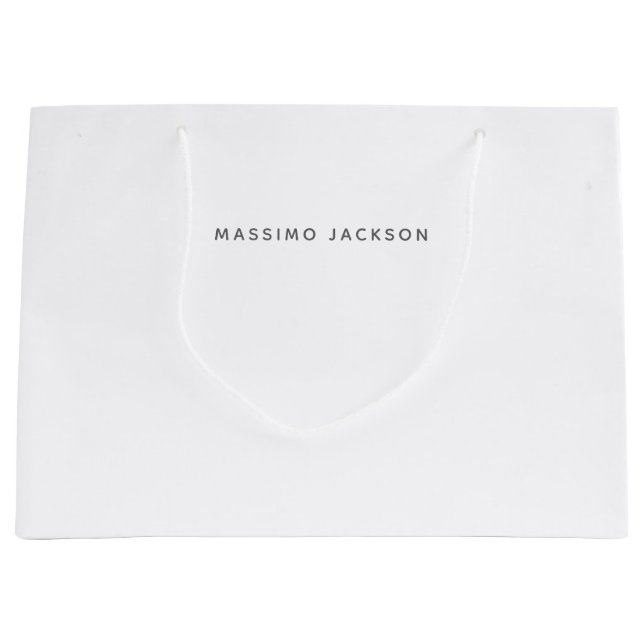 Eget namn minimalistisk modern enkel svart vit (Framsidan)