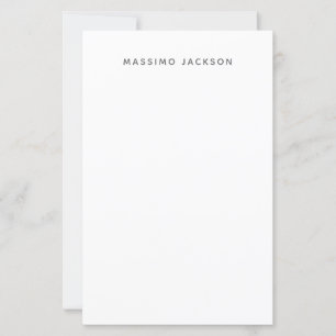 Eget namn minimalistisk modern enkel svart vit