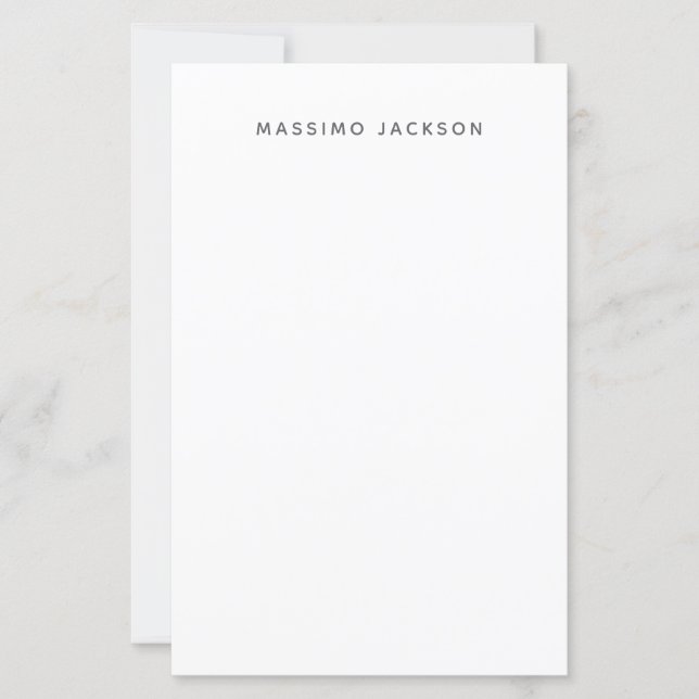 Eget namn minimalistisk modern enkel svart vit (Framsida)