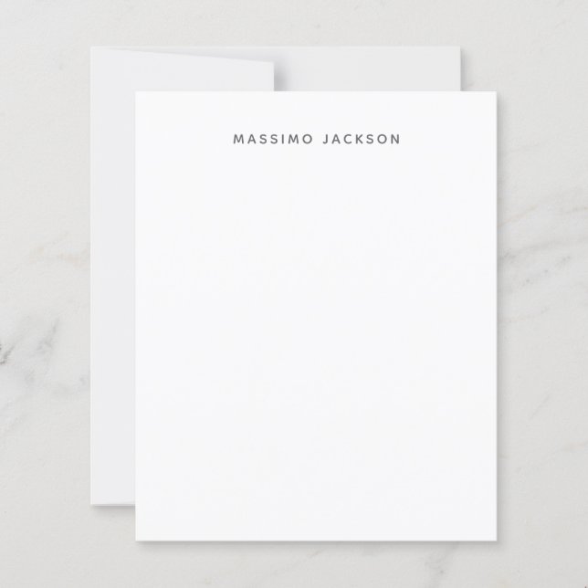 Eget namn minimalistisk modern enkel svart vit (Framsida)