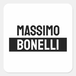Eget namn minimalistisk modern enkel svart vit fyrkantigt klistermärke