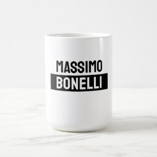 Eget namn minimalistisk modern enkel svart vit kaffemugg